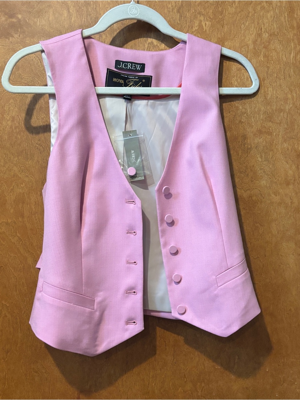 J. Crew Light Pink Tailored Vest